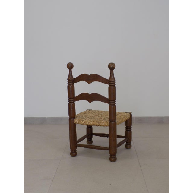 Brutalist Small Armchair in the style of Charles Dudouyt, 1960s For Sale - Image 4 of 9