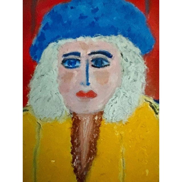 Abstract JoAnne Fleming Abstract Female Portrait Painting of a Lady For Sale - Image 3 of 7