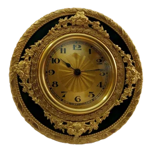 Germany 1960s Brass Gold Vanity Dressing Table or Travel Mechanical Clock by Friedrich Mauthe