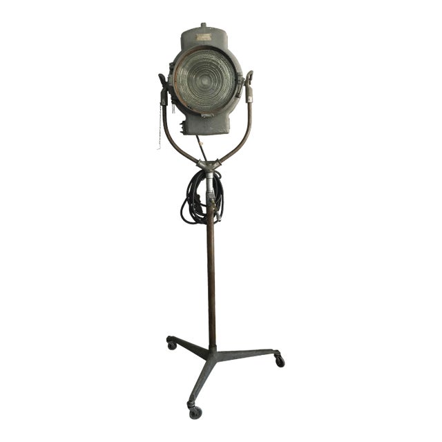 Large Vintage Tripod Cinema Beacon Floor Lamp from Dante Rispoli Roma For Sale