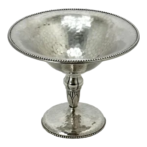 Beautifully Made Antique Germany 800 Grade Continental Coin Silver Arts & Crafts Candy Compote - Early 1900s
