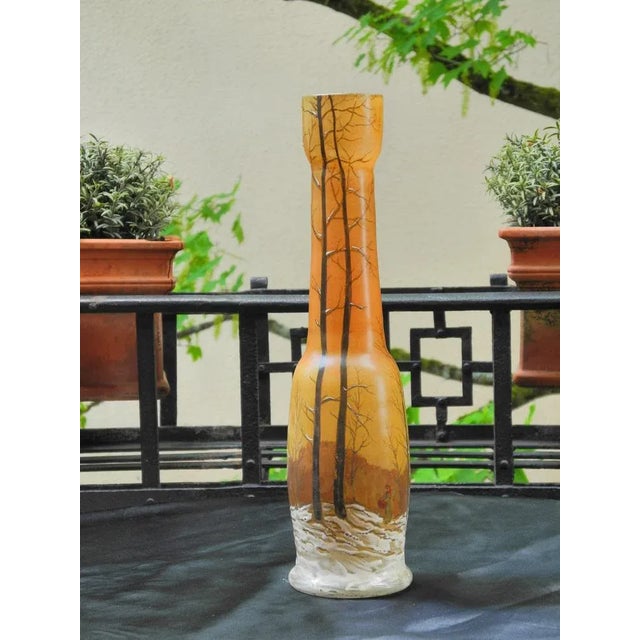 1920s Art Nouveau Vase by Legras For Sale - Image 5 of 5