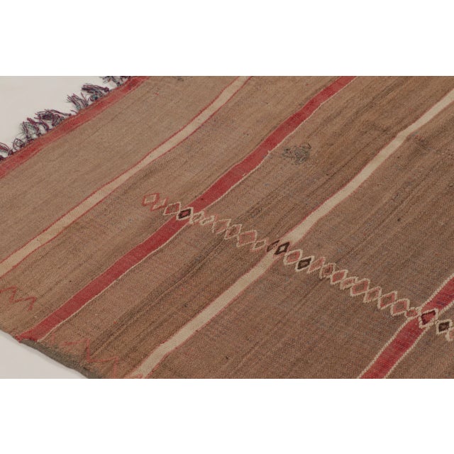 1960s Vintage Moroccan Runner With Tribal Designs & Multicolor Stripes - Rug & Kilim For Sale - Image 5 of 9