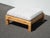 French Country Large Vintage French Country Coastal Bamboo Rattan Ottoman Foot Stool For Sale - Image 3 of 17