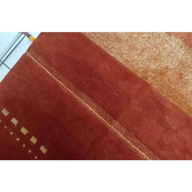 1970s Handmade Vintage Tibetan Khaden Rug 5.6' X 7.8' For Sale - Image 4 of 13