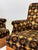 Pair of French Art Deco His & Hers Armchairs in Geometric Velvet, Circa 1930s For Sale - Image 9 of 17