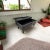 Late 20th Century Rustic Black Painted Wood Tool Storage Bench Coffee Table For Sale - Image 5 of 13