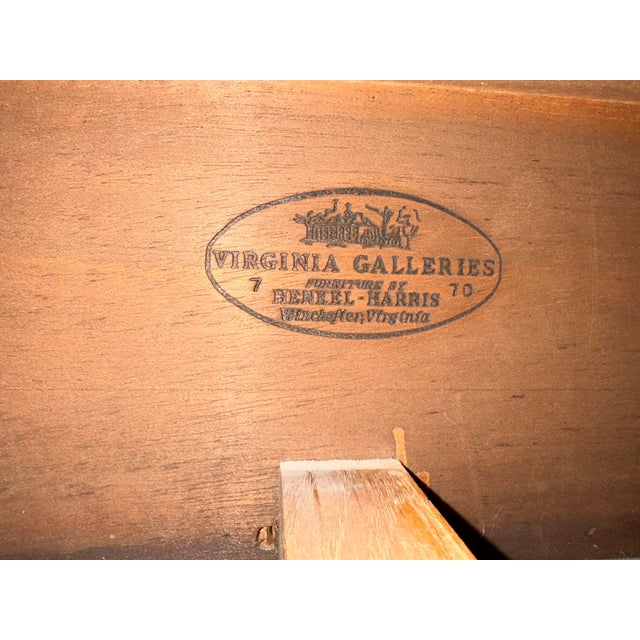 Wood 1970s Henkel Harris Solid Mahogany Wine Cellarette / Bar Cabinet – Original Label For Sale - Image 7 of 8