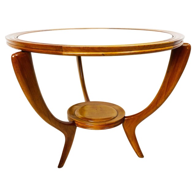 Mid-Century Italian Wooden Round Table, 1950s For Sale - Image 12 of 12