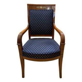Antique Biedermeier Chair in Mahogany with Brass, 1800 For Sale