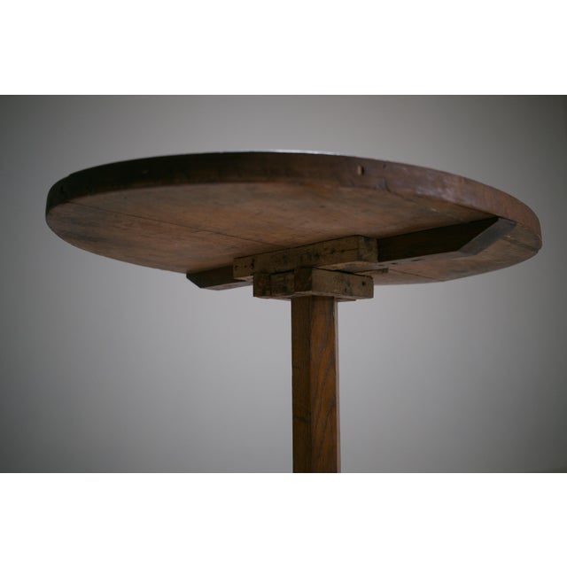 1920s Vintage French Vernacular Pedestal Table, 1920s For Sale - Image 5 of 11