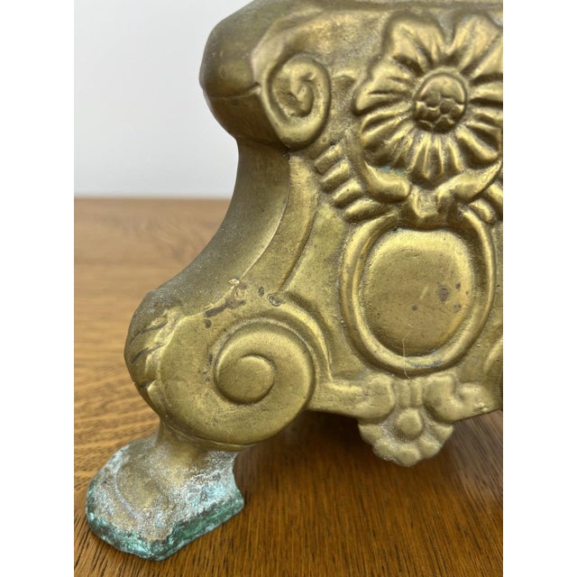 Gold Vintage Brass Ornate Decorative Candleholders, Set of 2 For Sale - Image 8 of 18