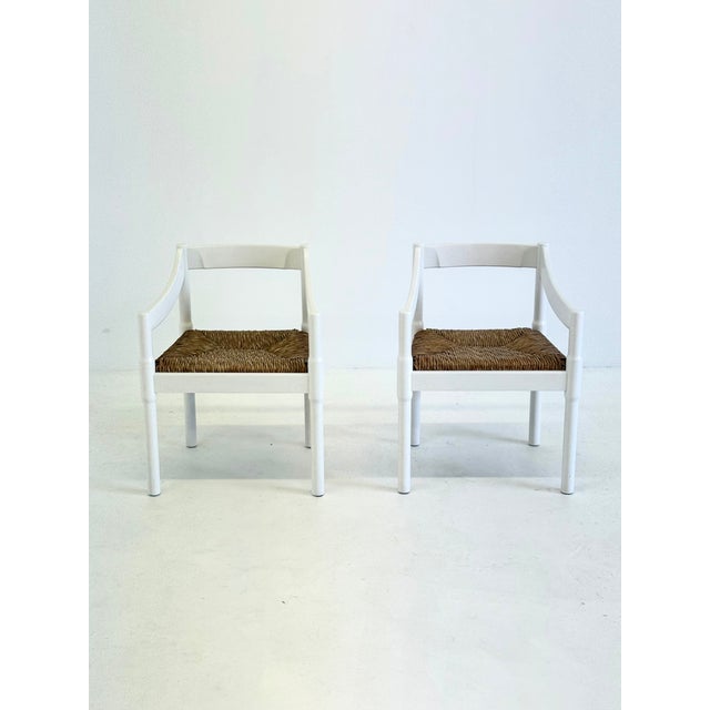 Vico Magistretti Vintage Carimate Chairs by Vico Magistretti, 1970s, Set of 2 For Sale - Image 4 of 18