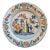 Antique English Delft Polychrome Delft Charger For Sale