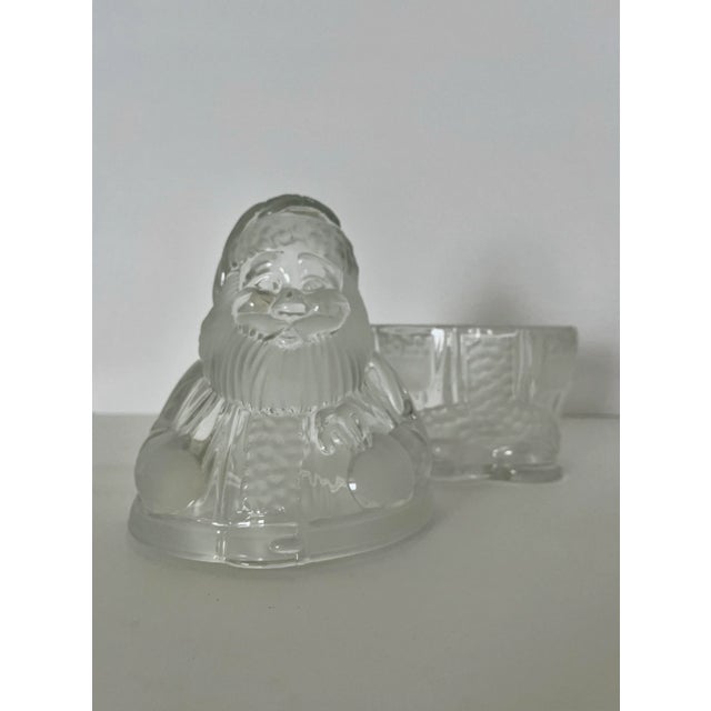 Modern Vintage Modern Santa Stasher Jar in Clear Crystal Glass For Sale - Image 3 of 10