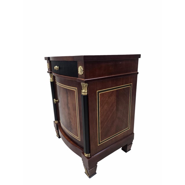 Late 20th Century Neoclassical Empire Revival Mahogany Nightstand/End Table For Sale - Image 5 of 10