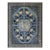 Antique 1880s Blue Classic Greek Key Chinese Peking Knotted Wool Small Rug For Sale
