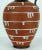 - Large jug vase by Ilkra from 1959 - "Palermo" decor - Model no. 52/35 - Brown glaze - Non glazed surfaces with a grooved...