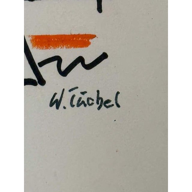 Pastel and Ink Portrait of a Woman Looking Away .By Bw. Tishel For Sale In Los Angeles - Image 6 of 7