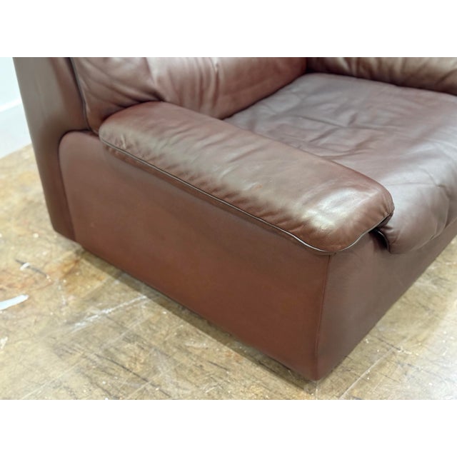 1970s De Sede Vintage Leather Lounge Chair - Ds63 - Chocolate Brown Patinated Leather For Sale - Image 9 of 12