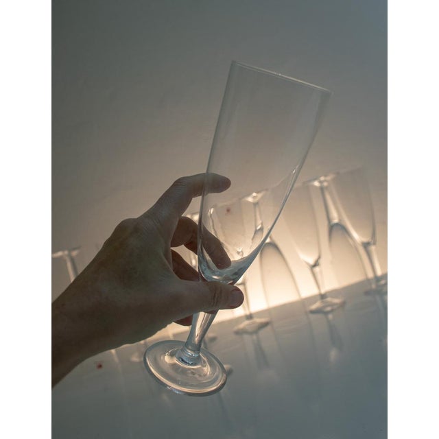 Champagne Glass Flutes by Carlo Morett, Set of 12 For Sale - Image 10 of 18