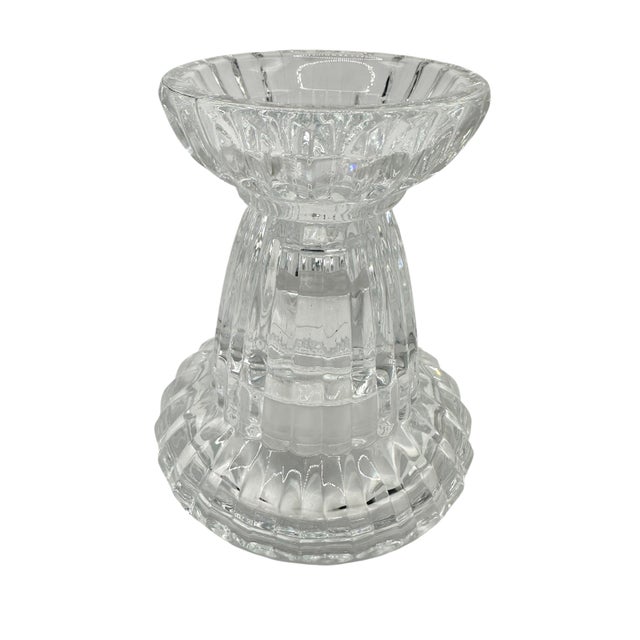 1980s Vintage Gorham Crystal Reversible Candle Holder - Set of 2 For Sale - Image 5 of 12