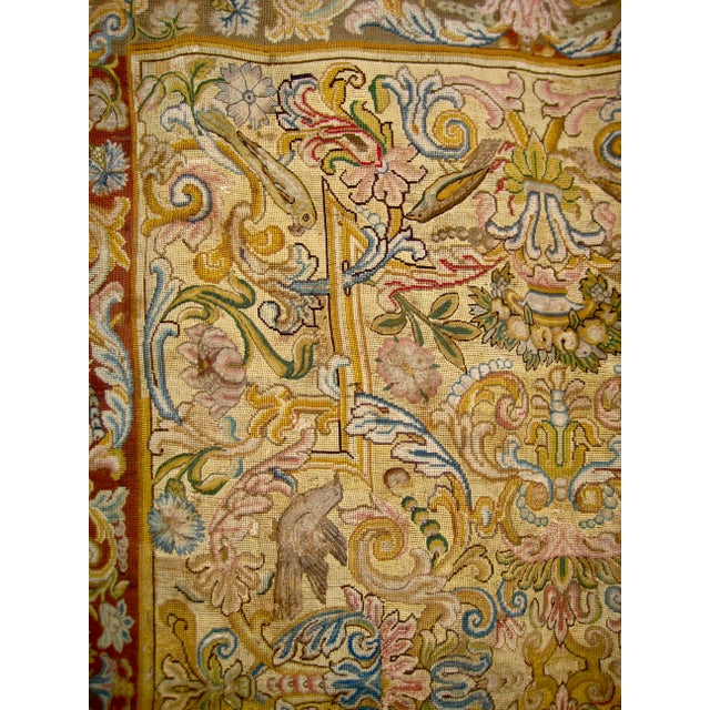 Large Italian Baroque Embroidery 17 Century For Sale - Image 9 of 14