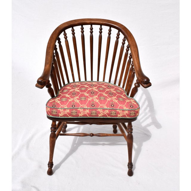 Late 19th Century 19th C. Windsor Style Accent Chair With Dolphin Head Arms For Sale - Image 5 of 13