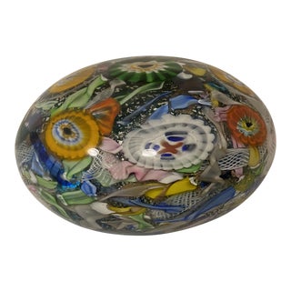 Millefiore "End of Day" Murano Glass Paperweight For Sale