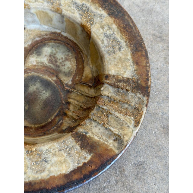 Gray 1970s Mid-Century Modern Danish Axella Ceramic Circle Motif Plate For Sale - Image 8 of 10