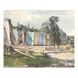 Isaac Charles Goetz, Démolitions, 1933, Oil on Canvas For Sale
