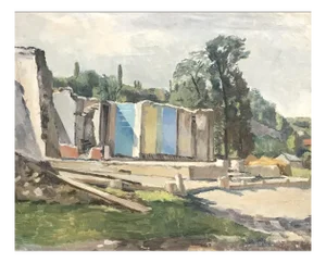 Isaac Charles Goetz, Démolitions, 1933, Oil on Canvas