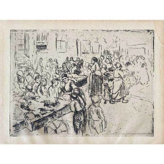 Max Liebermann, German Impressionist Marketplace Etching, 1928 For Sale - Image 11 of 11