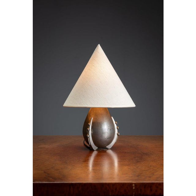 Brown Art Deco Table Lamp from Gero, 1930s For Sale - Image 8 of 10