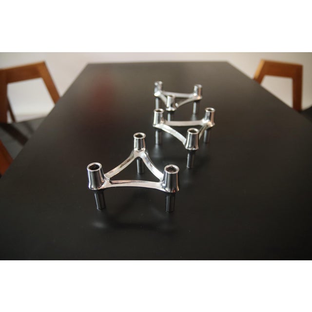 Silver Modular Candleholders, 1970s, Set of 3 For Sale - Image 8 of 9