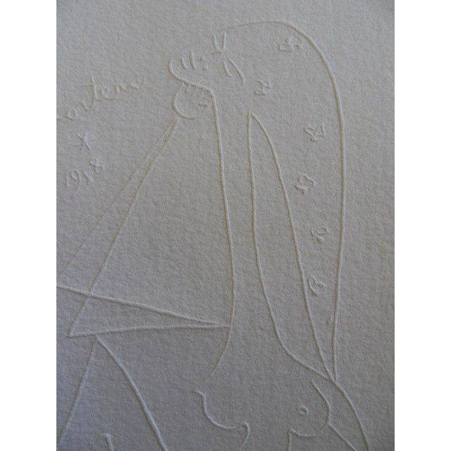 Jean Cocteau (1889-1963) (after) Nude with Starry Hair Wood engraving by embossing Signed in the plate On paper from...