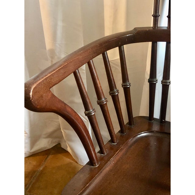 1920s Windsor Comb Back Arm Chair, in the Style of Stickley For Sale - Image 10 of 12
