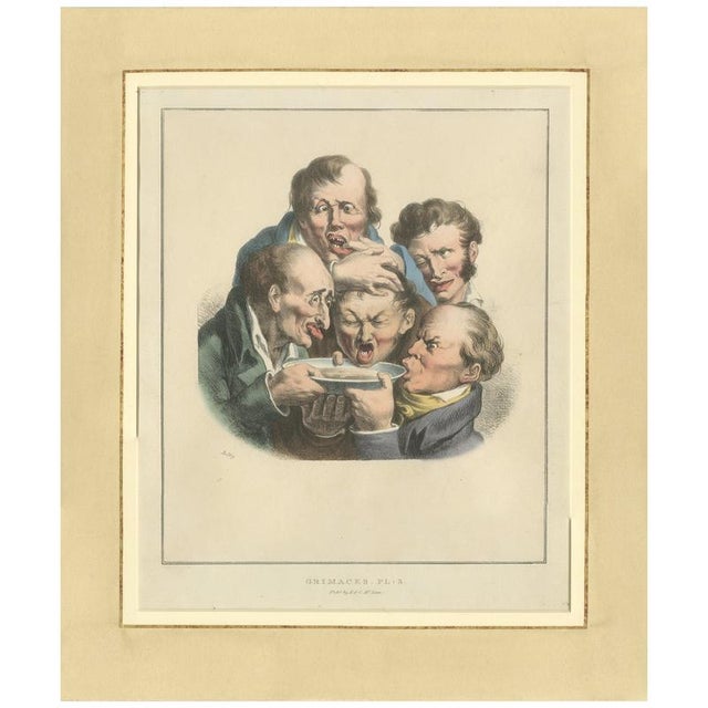 Louis-Léopold Boilly, Grimaces Plate 6, 1823, Lithograph For Sale - Image 10 of 10
