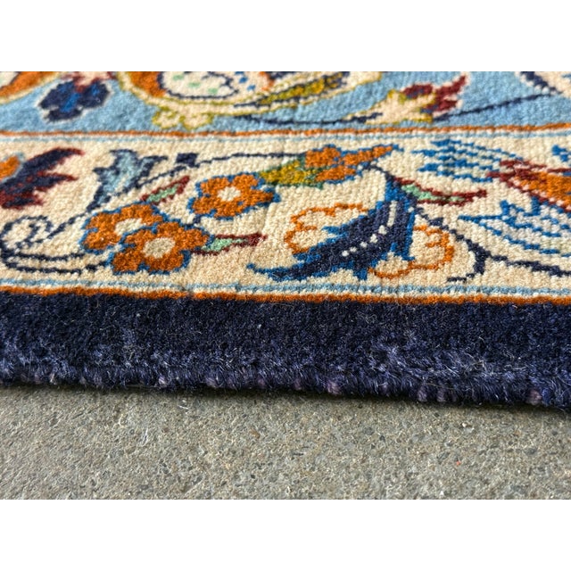 Late 20th Century 7 Ft X 11 Ft Traditional Persian Floral Medallion Area Rug For Sale - Image 5 of 12