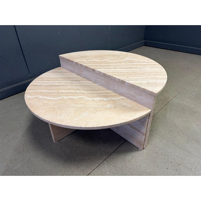 Stone Vintage Travertine Coffee Table, 1970s For Sale - Image 7 of 9