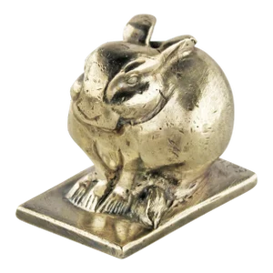 Art Déco Silvered/Nickeled Bronze Rabbit Sculpture Designed by Animalier Swiss Author Édouard-Marcel Sandoz for the French Firm Susse Frères