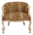 Napoleon III Style Rope-Carved Leopard Print Accent Chair For Sale