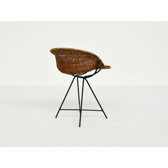 1960s Rattan Stool by Gastone Rinaldi for Rima, Italy, 1967 For Sale - Image 5 of 8