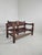 Spanish Brutalist Safari Bench in Brown Leather For Sale - Image 11 of 14