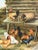 Vintage Signed Rooster and Chickens Oil Painting Farmyard Hen Scene, Gold Frame For Sale - Image 11 of 12