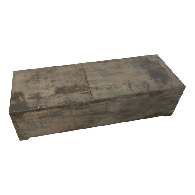 Vintage Wooden Trunk, 1940s For Sale