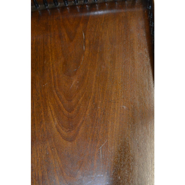 Vintage Chippendale Style Mahogany Console / Hall / Sofa Table W/ Divided Gallery Edge & Drawer For Sale - Image 12 of 18