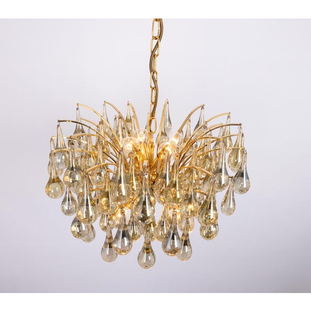 Large Murano Glass Tear Drop Chandelier by Christoph Palme, Germany, 1970s For Sale - Image 9 of 13