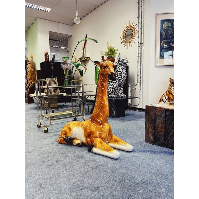 Orange Giraffe in Ceramic by Ceramiche Boxer For Sale - Image 8 of 10