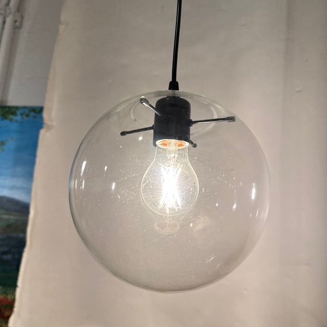 2020s Visual Comfort Contemporary Glass Globe Pendants, Pair For Sale - Image 5 of 12